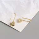 Elegant Heart Lock Drop Earrings - MLYH291