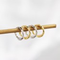 Simple Knotted Cable Hoop Earrings - MLYH292