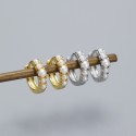Elegant Row of Pearl Hoop Earrings - MLYH294