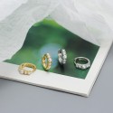 Elegant Row of Pearl Hoop Earrings - MLYH294