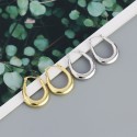 Metallic U-shaped Hoop Earrings - MLYH295
