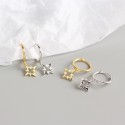Sparkling Cross Star Dangle Earrings - MLYH296