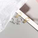 Sparkling Cross Star Dangle Earrings - MLYH296