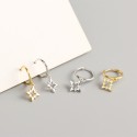 Sparkling Cross Star Dangle Earrings - MLYH296
