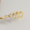 Exaggerated Beaded Spike Hoop Earrings - MLYH298