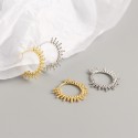 Exaggerated Beaded Spike Hoop Earrings - MLYH298