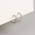 Exaggerated Beaded Spike Hoop Earrings - MLYH298