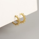 Exaggerated Beaded Spike Hoop Earrings - MLYH298
