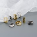 Pave U-shaped Hoop Earrings - MLYH299