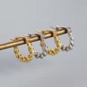 Elegant Twisted U-shaped Hoop Earrings - MLYH300