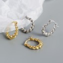 Elegant Twisted U-shaped Hoop Earrings - MLYH300