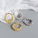 Elegant Twisted U-shaped Hoop Earrings - MLYH300