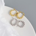 Elegant Twisted U-shaped Hoop Earrings - MLYH300