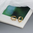 Four Irregular Gemstone Hoop Earrings - MLYH301