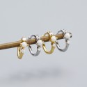 Minimalist Beaded Pearl Hoop Earrings - MLYH304