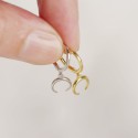 Elegant Crescent Moon Dangle Earrings - MLYH306