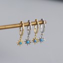 Opal Eight Awn Star Dangle Earrings - MLYH307