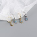 Opal Eight Awn Star Dangle Earrings - MLYH307