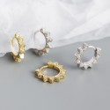 Metallic Nail Shaped Hoop Earrings - MLYH308