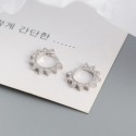 Metallic Nail Shaped Hoop Earrings - MLYH308