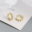 Metallic Nail Shaped Hoop Earrings - MLYH308