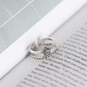 Engraved Textured Star Open Ring - MLYH310