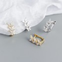 Sparkling 3 Butterflies Hoop Earrings - MLYH311