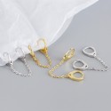 Metallic Style Handcuffs Hoop Earrings - MLYH313
