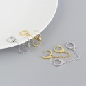 Metallic Style Handcuffs Hoop Earrings - MLYH313