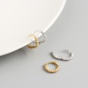 Statement Beaded and Gem Hoop Earrings - MLYH314