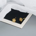 Sparkling Five Heart Petal Flower Stud Earrings - MLYH318