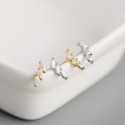 Sparkling Wing Shaped Stud Earrings - MLYH319