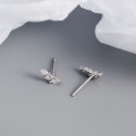 Sparkling Wing Shaped Stud Earrings - MLYH319