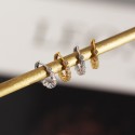 Sparkling Gems Row Hoop Earrings - MLYH323