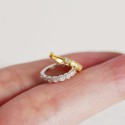 Sparkling Gems Row Hoop Earrings - MLYH323