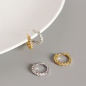 Sparkling Gems Row Hoop Earrings - MLYH323