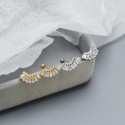 Sparkling Fan-shaped Stud Earrings - MLYH325