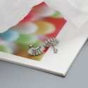 Sparkling Fan-shaped Stud Earrings - MLYH325