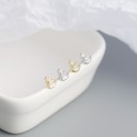 Shining Eye Shaped Stud Earrings - MLYH328