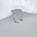 Pave Sector and Marquise Gem Stud Earrings - MLYH329