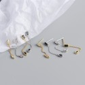 Marquise and Rectangular Gem Dangle Earrings - MLYH330