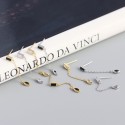 Marquise and Rectangular Gem Dangle Earrings - MLYH330