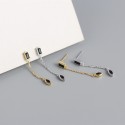 Marquise and Rectangular Gem Dangle Earrings - MLYH330