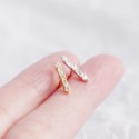 Sparkling Straight Gemstone Stud Earrings - MLYH331