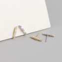 Sparkling Straight Gemstone Stud Earrings - MLYH331