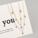 Sparkling Eight-pointed Star Necklace - MLYH333