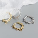 Statement Hollow Triangle Hoop Earrings - MLYH339