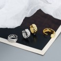 Statement Twisted Textured Hoop Earrings - MLYH345