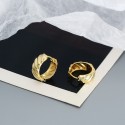 Statement Twisted Textured Hoop Earrings - MLYH345
