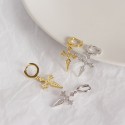 Pave Cross of Saint James Dangle Earrings - MLYH346